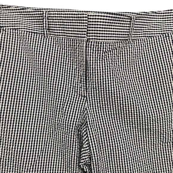 Ann Taylor Factory Gingham Cropped Pants Black White Career Casual‎ Women's 10 - Picture 9 of 11